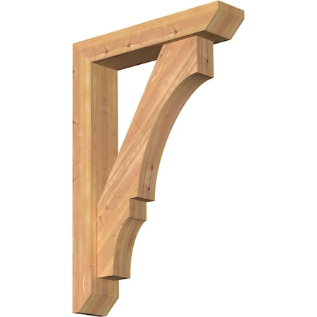 Ekena Millwork Balboa Slat Smooth Bracket w/ Offset Brace, Western Red Cedar, 5 1/2"W x 26"D x 38"H BKT0604X26X38BOA06SWR
